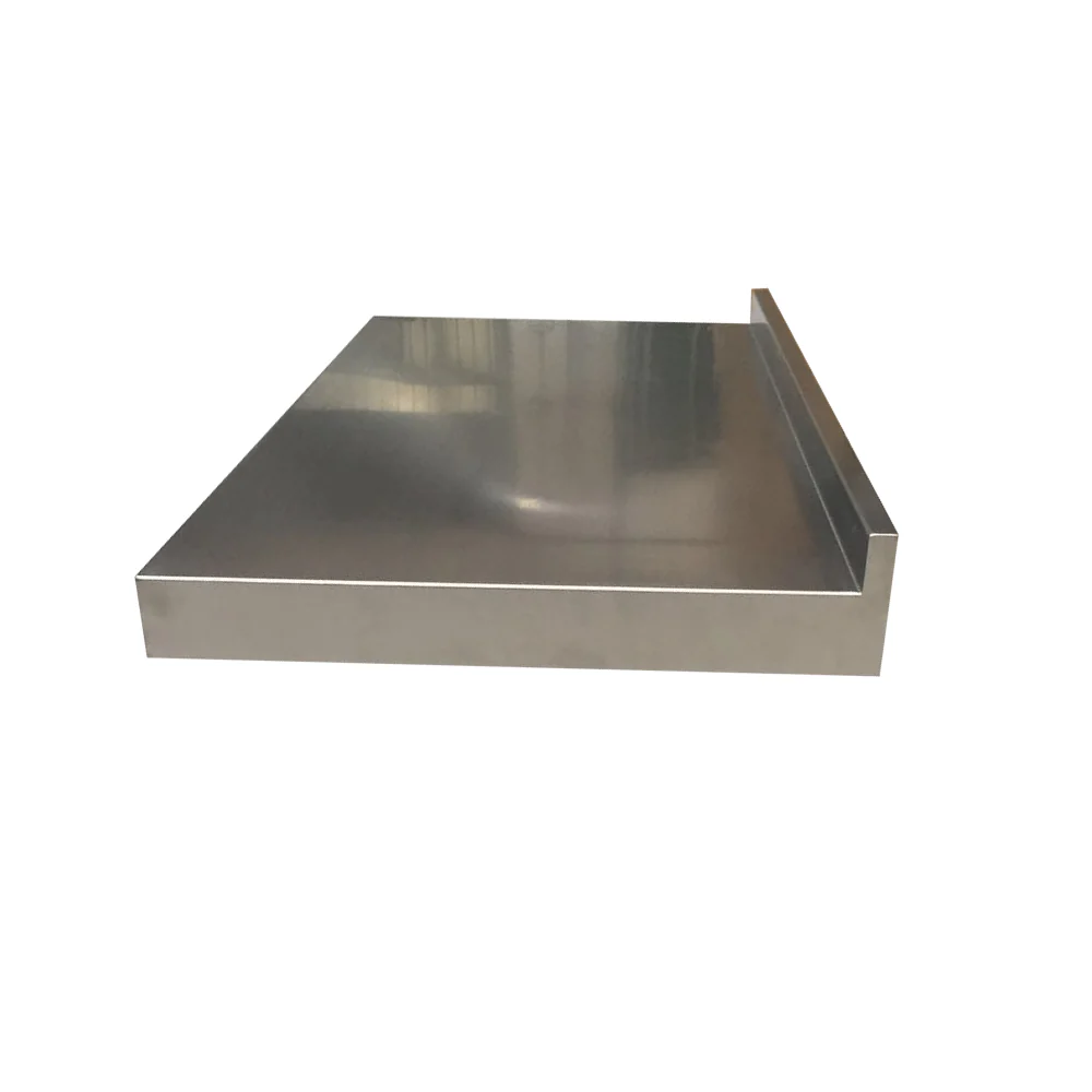 Stainless steel countertop Ponoma® 1.5" thickness with 1.5" backsplash (splashguard), brushed seamless